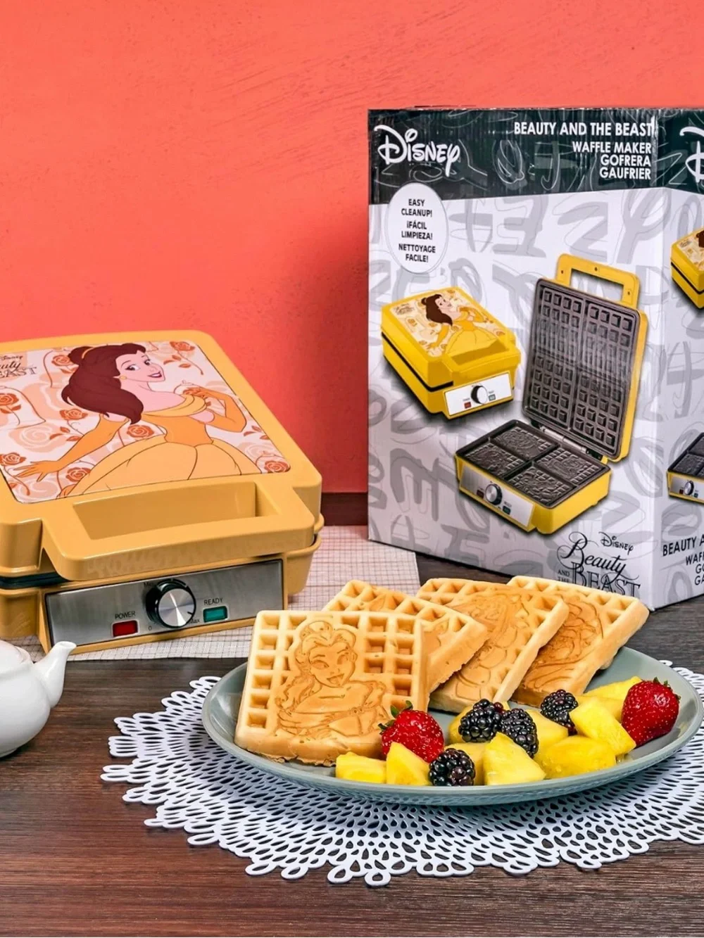 Disney Belle Character Waffle Maker in Yellow and Orange